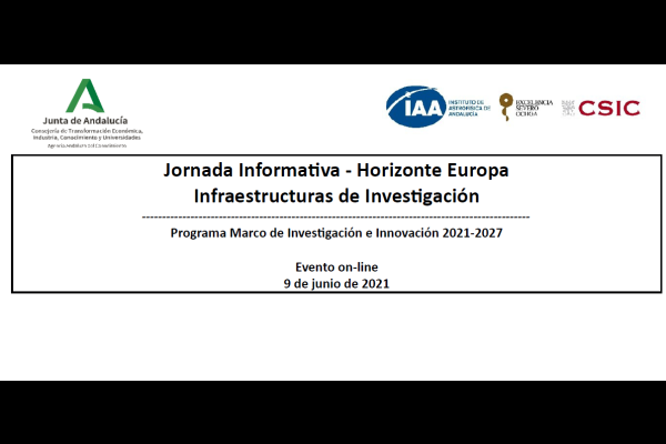 Jornada Horizonte Europa - Infraestructuras de Investigación (Andalucía)