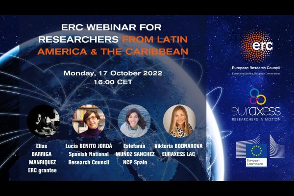 ERC webinar for researchers from Latin America and the Caribbean