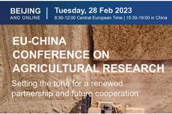 EU-CHINA CONFERENCE ON AGRICULTURAL RESEARCH