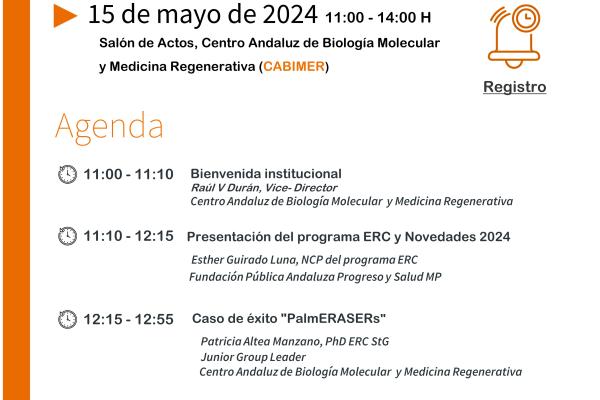 Jornada informativa Regional sobre el Consejo Europeo de Investigación - ERC en Sevilla