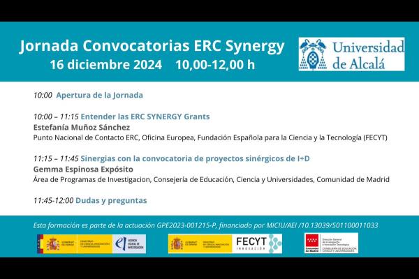 Jornada convocatoria ERC Synergy Grant