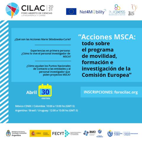 Acciones MSCA, investigación, formación, movilidad, Horizonte Europa, Latinoamérica y Caribe