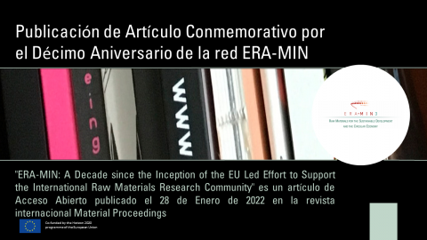Publicación de Artículo Conmemorativo por el Décimo Aniversario de la red ERA-MIN en la revista Material Proceedings