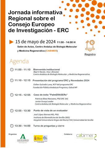 Jornada informativa Regional sobre el Consejo Europeo de Investigación - ERC en Sevilla